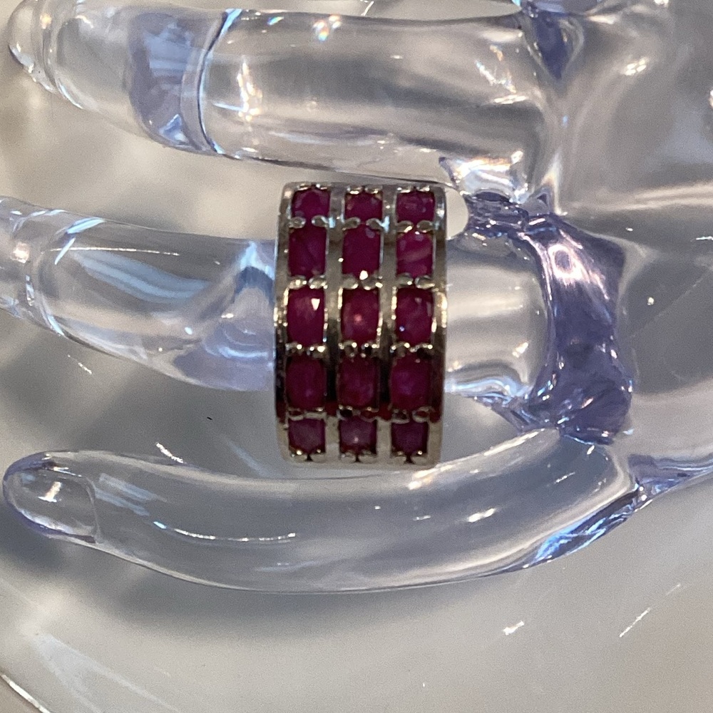 Sterling Silver Ruby Ring - image 1